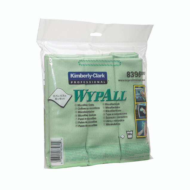 Microfibre Cloths 400X400MM GRN PK6
