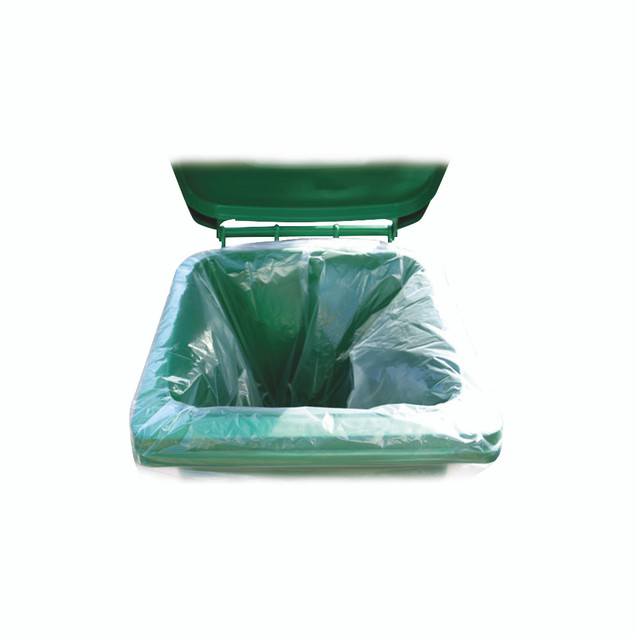 2Work Wheelie Bin Liner Clear PK100