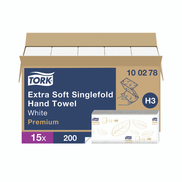 Tork H3 Single Fold Hand Towel PK15