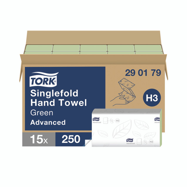 Tork Sinfold Hand Towels GRN PK 3750