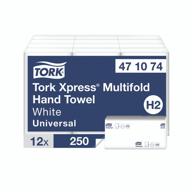 Xpress Univ Hand Towel H2 1-PLY PK12