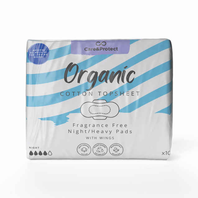 C P Organic Night Pads X10 PK12
