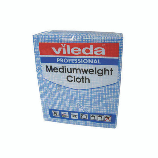 Vileda Medium Weight Cloth Ble PK10
