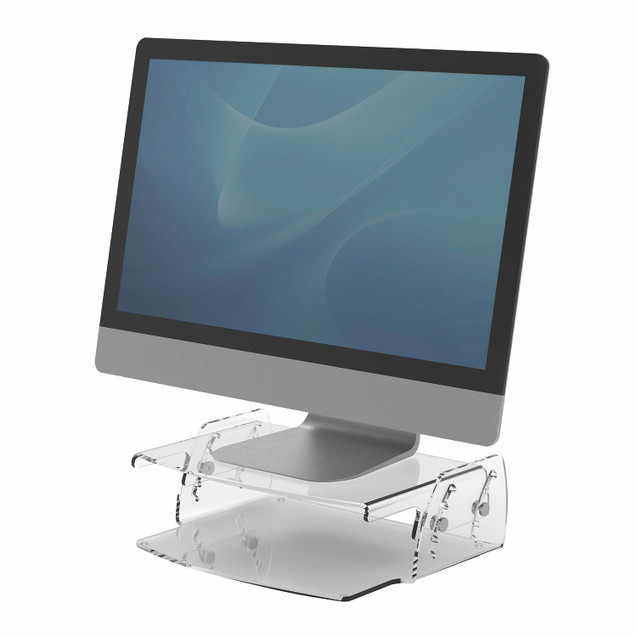 Fellowes Clarity Adj Mon Stand Clear