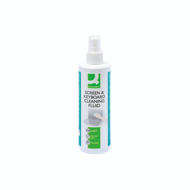 Q-Connect Scrn Kbrd Cln Fluid 250ML