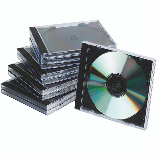 Q-Connect CD Jewel Case BLK/Clr PK10