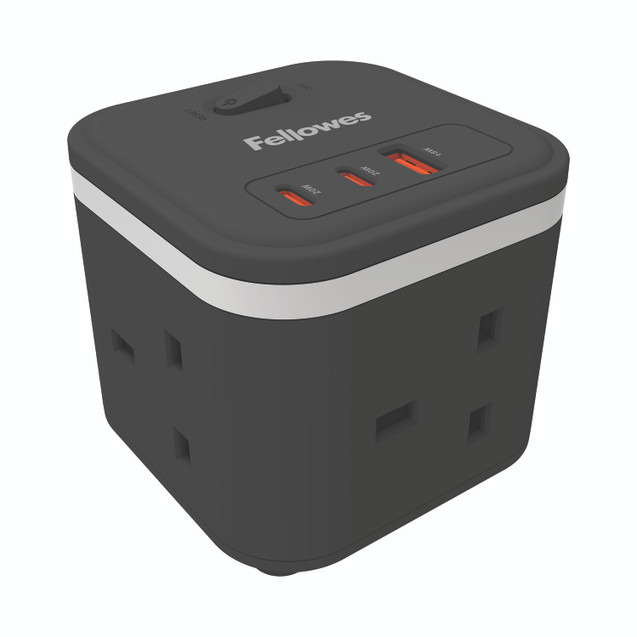 Fellowes Power Cube Type G UK/Ie BLK