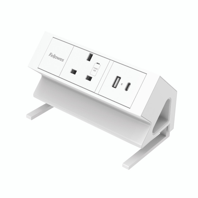 Fellowes Power Desk Type G UK/Ie WHT
