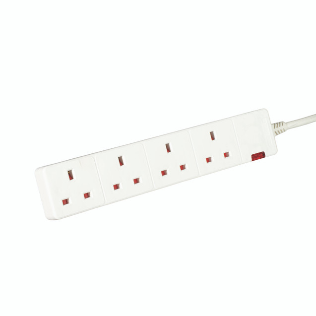 5 Star 4-WAY Extension Lead 2M WHT