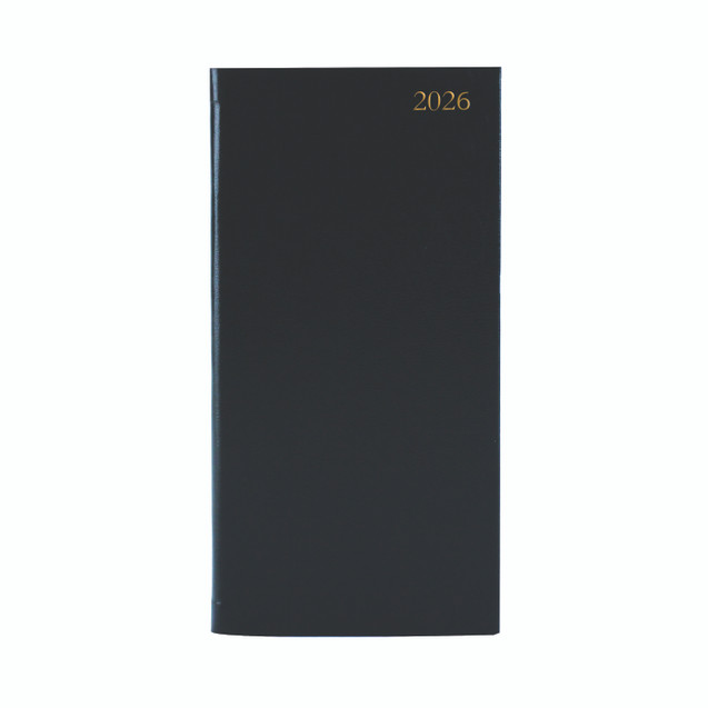 Slim Desk Diary Ptrt Wtv Black 2026