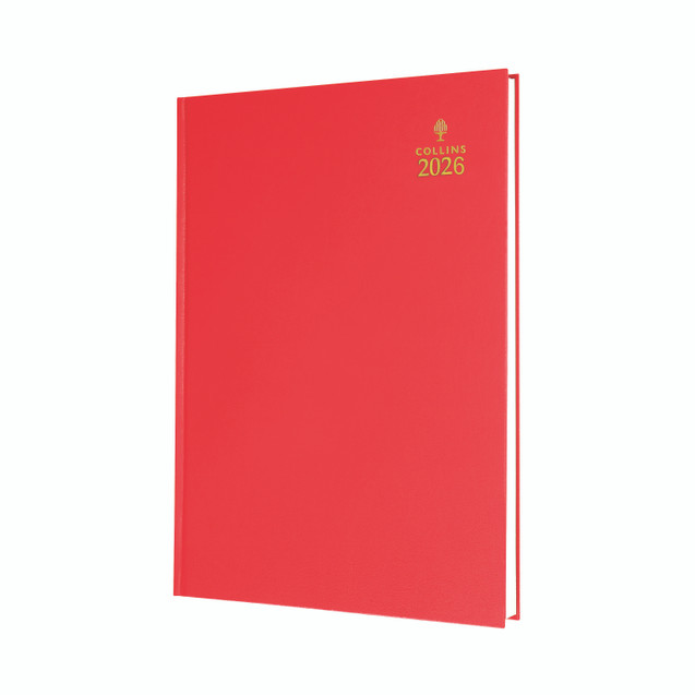 Collins A5 Desk Diary Wtv Red 2026