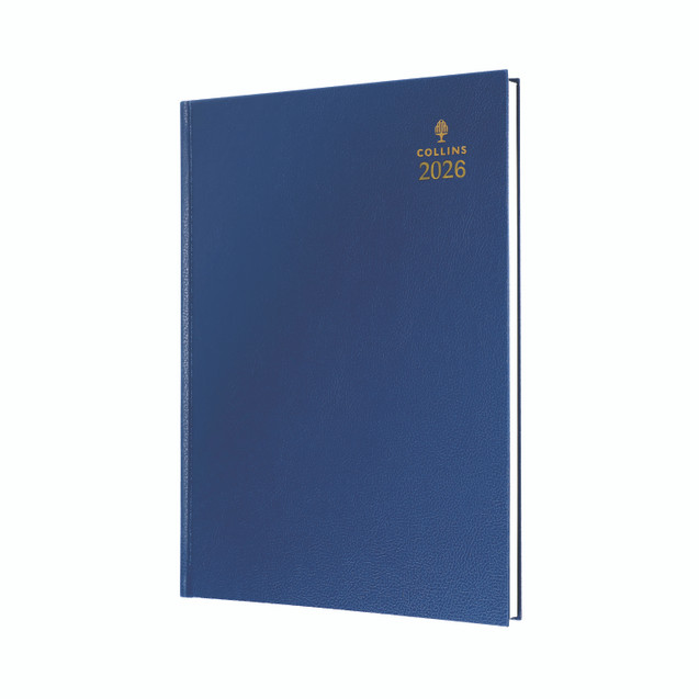 Collins A4 Desk Diary Wtv Blue 2026