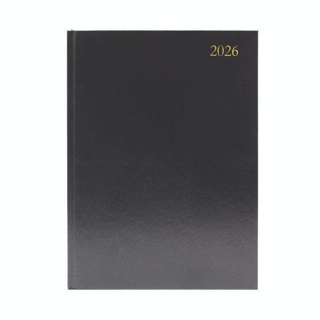 Desk Diary 2 Dpp A4 Black 2026