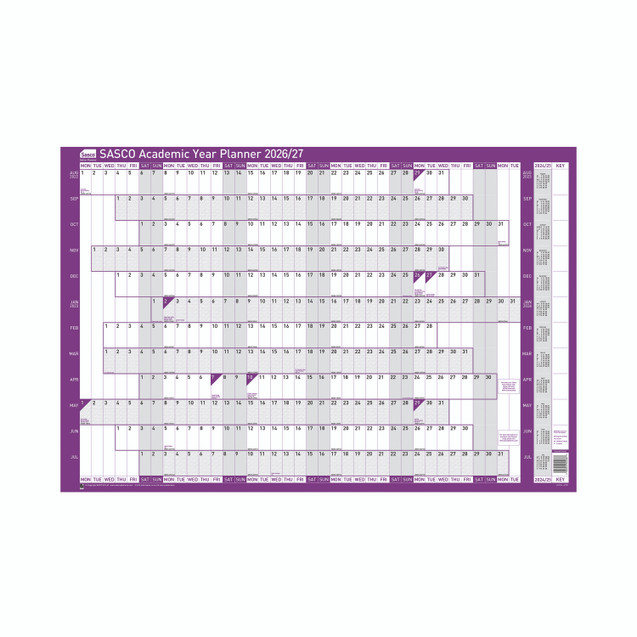 Sasco Academic Planner Mtd 2026/27