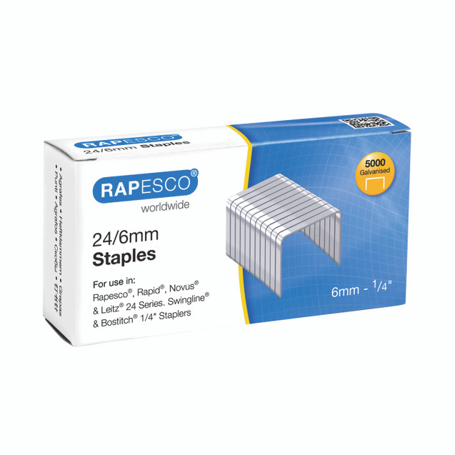 Rapesco No 24/6 Mtl 6 Staples PK5000