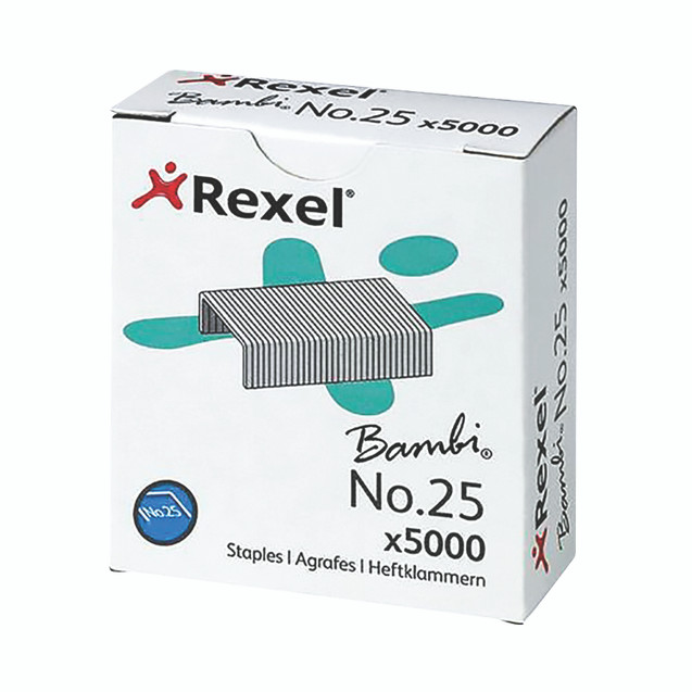 Rexel NO25 Staples Metal 4MM PK5000