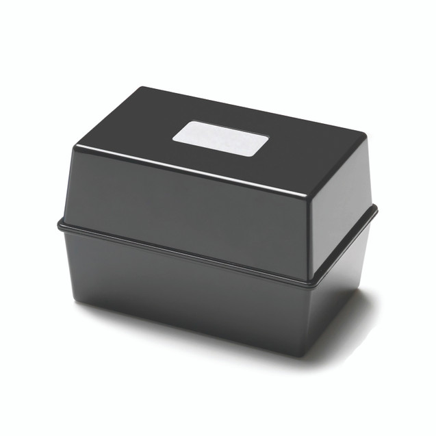 5 Star Card Index Box 8X5 Inch Black