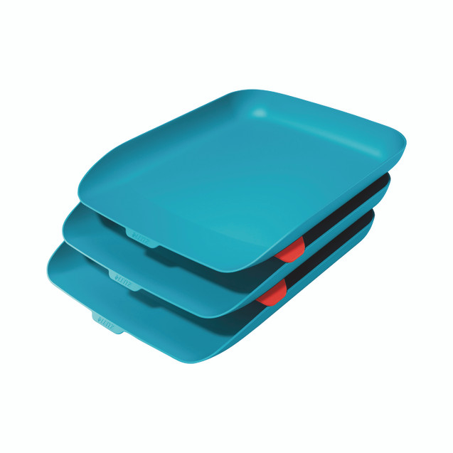 Leitz Cosy Letter Tray A4 Blue PK3