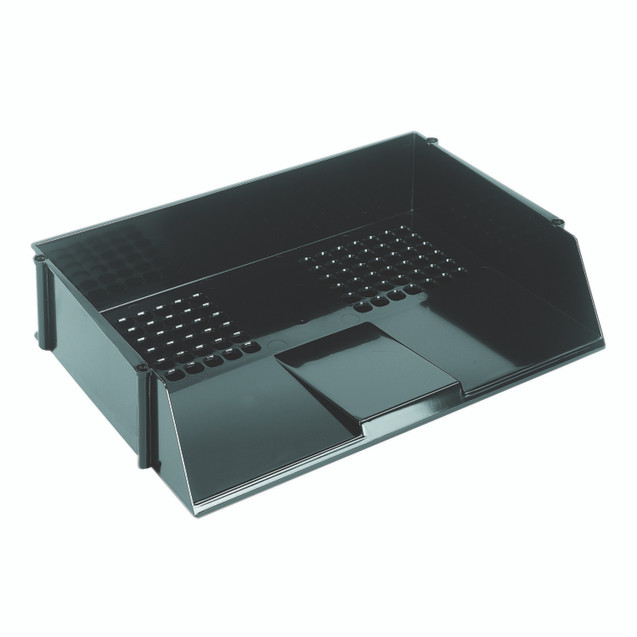 Q-Connect Wide Entry Letter Tray BLK