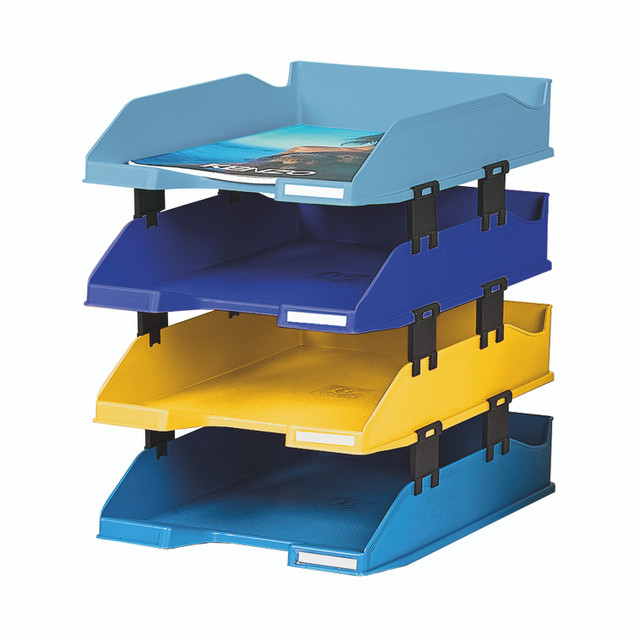 Exacompta Bee Blue Letter Trays PK 4