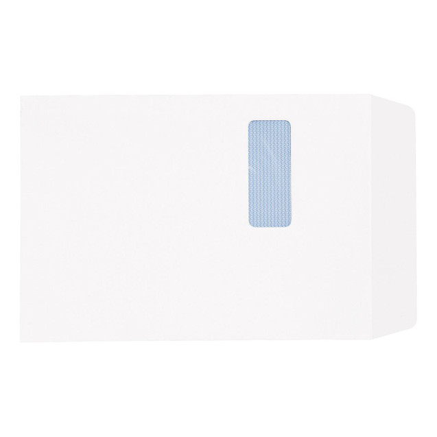 CW Office C4 Window Pkt Env Sseal WHT PK250, white packaging box for window envelope with seal