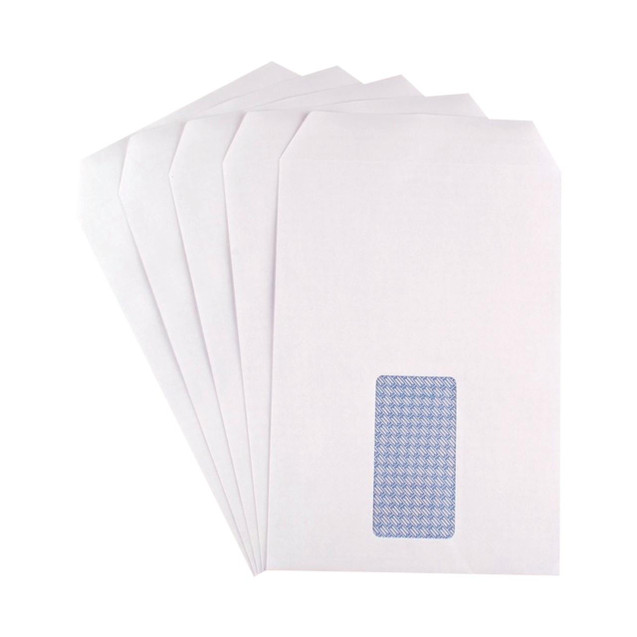 CW Office Q-Connect C5 Env Window WHT PK150, pack of 150 white envelopes for business and office use.