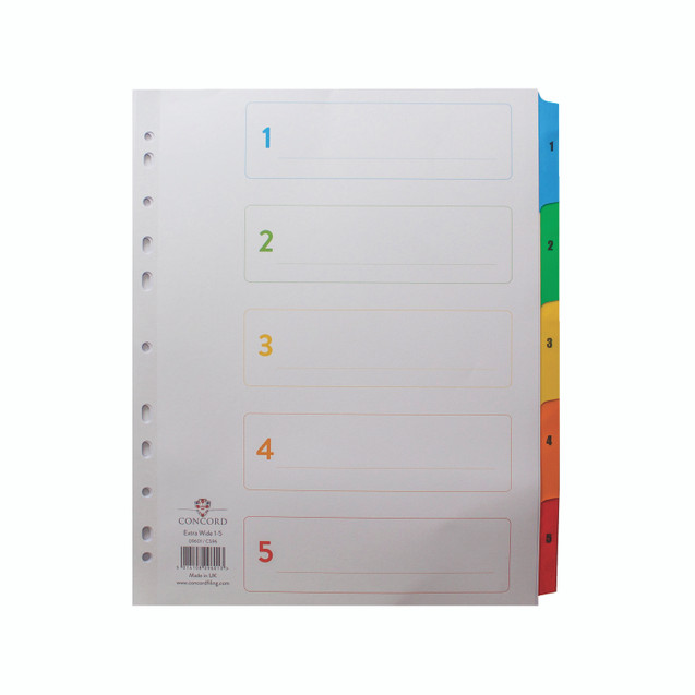 Concord Index 1-5 A4 Ew Multicolour