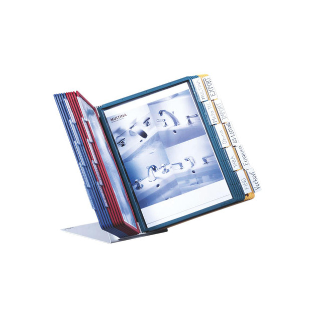 CW Office Durable Vario Desk Unit 20 AST, a colorful organizational product with labeled tabs for documents or supplies.