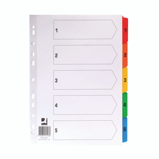 Q-Connect 1-5 Index Multi Tab WHT A4