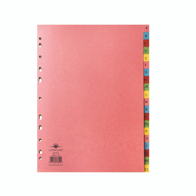 Concord Index A-Z 20-PART Assorted