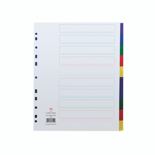 Concord 10 Pt Extra Wide Divider PP