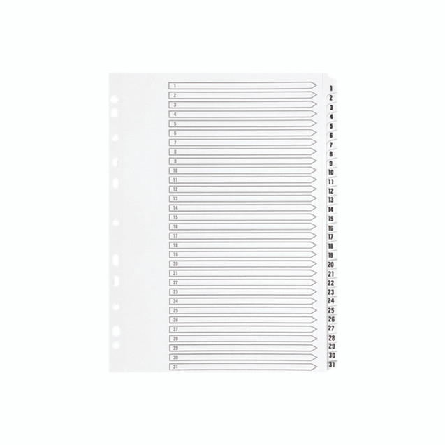 Q Connect 1-31 White Board Indexes