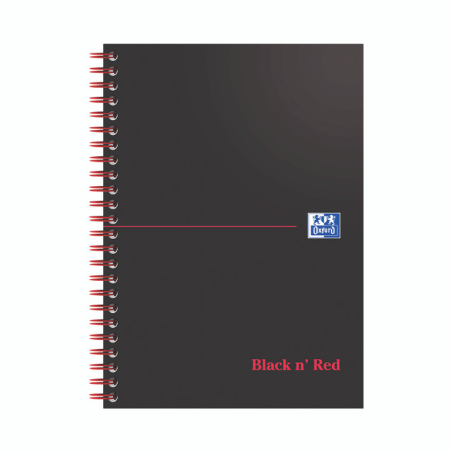 Black N Red Wire Rule Notebk A5 PK10