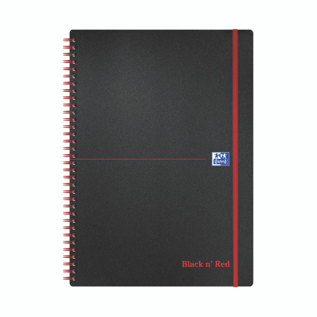 Black N Red PP Notebook A4 PK5