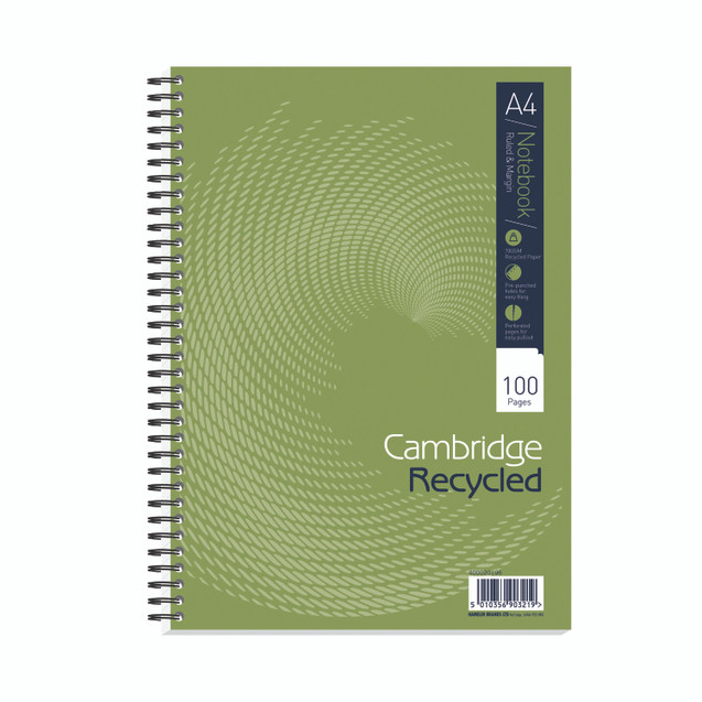 Cambridge Recycled Notebook A4 PK5