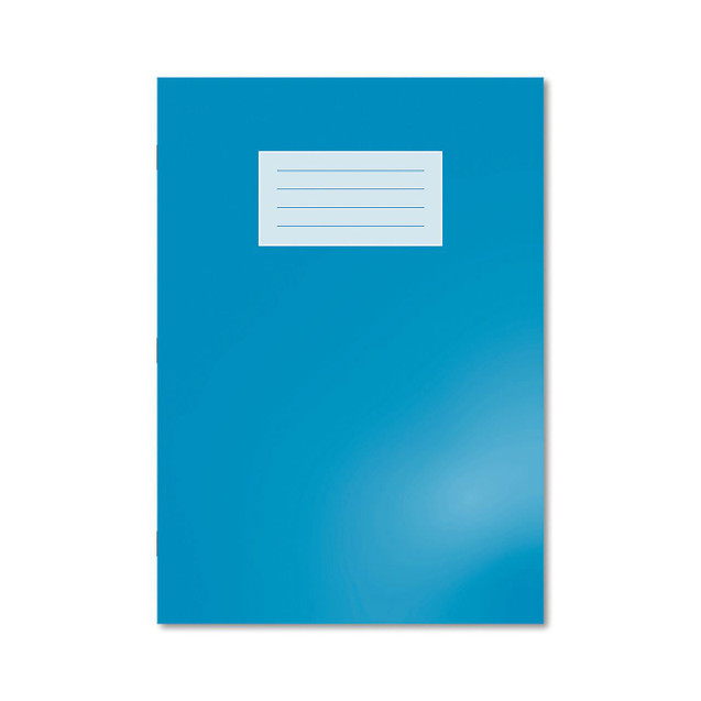 CW Office Oxford Exr Book 7MM Sq L/Blue PK50, blue hardcover notebook with lined pages for note-taking and organization.