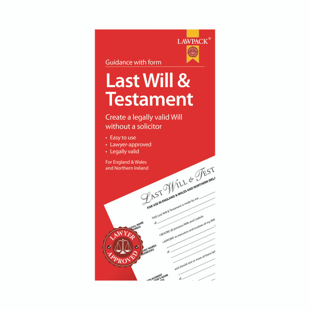 Law Pack Last Will And Testament