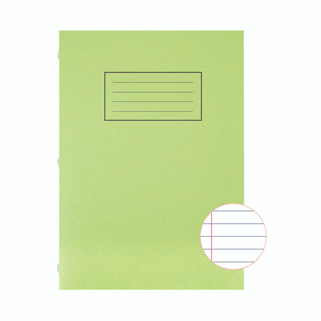 Silvine GRN A4 Lined Ex Book PK10