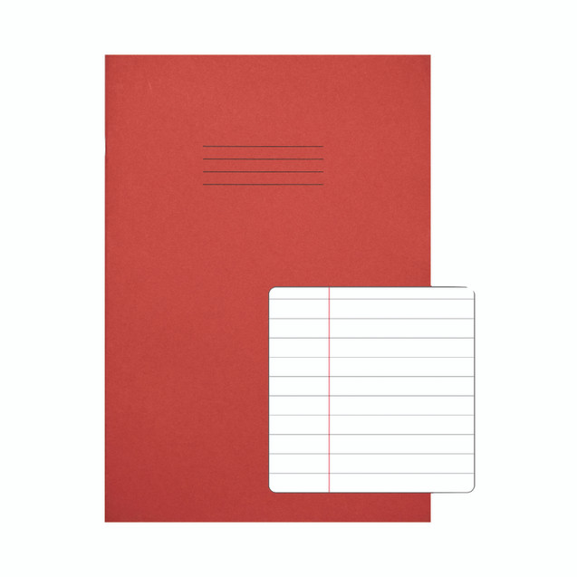 Rhino A4 Ex Book 8MM R/M Red PK50