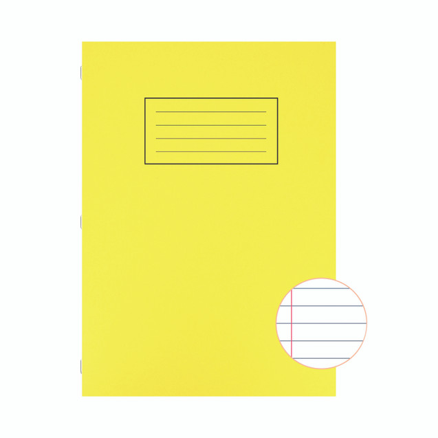 Silvine Lined Ex Book Yellow PK10