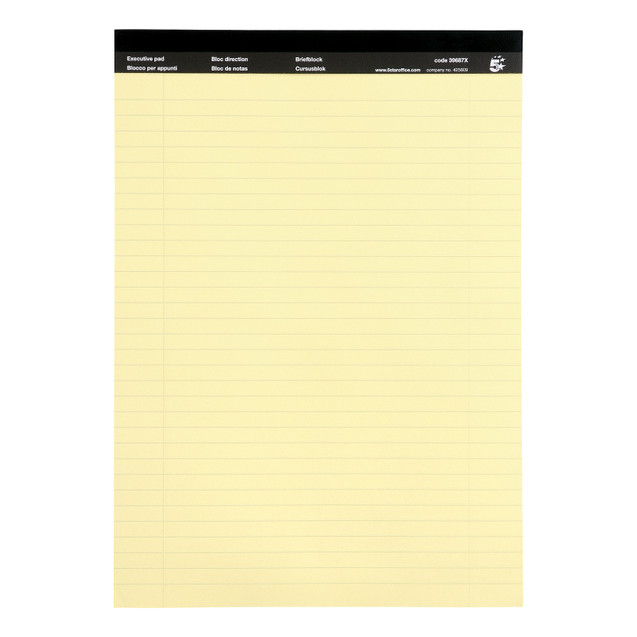 Exec Pad Rld 65GSM 100PG A4 Ylw PK10