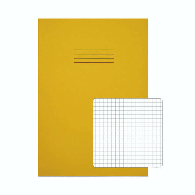 Rhino A4 Ex Book 5MM Sq Yellow PK50