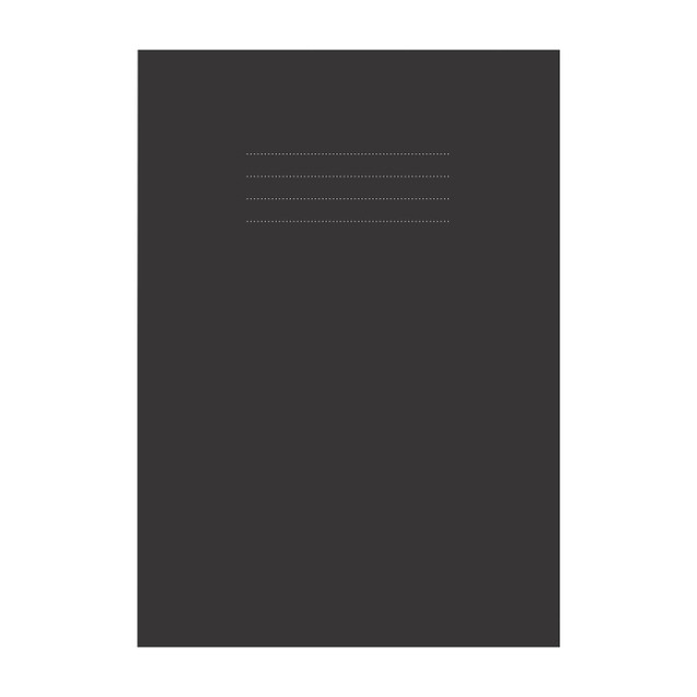 CW Office Educ A4 Stretch Book Black 2X25 PK50, black stretch cover A4 size notebook packed in a 50-piece package