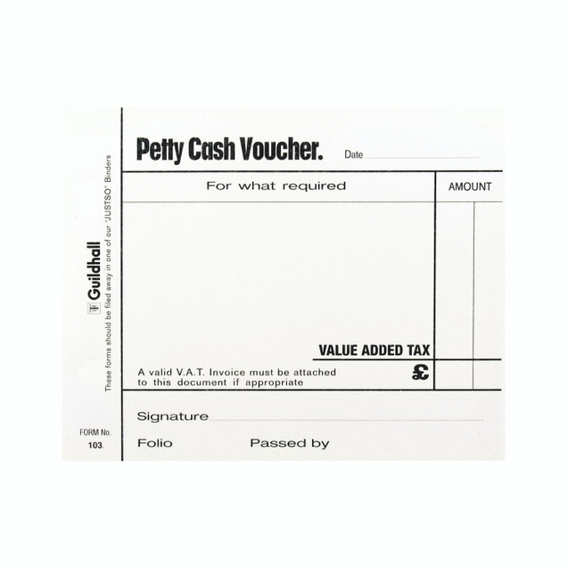 Guildhall Petty Cash Pad PK5