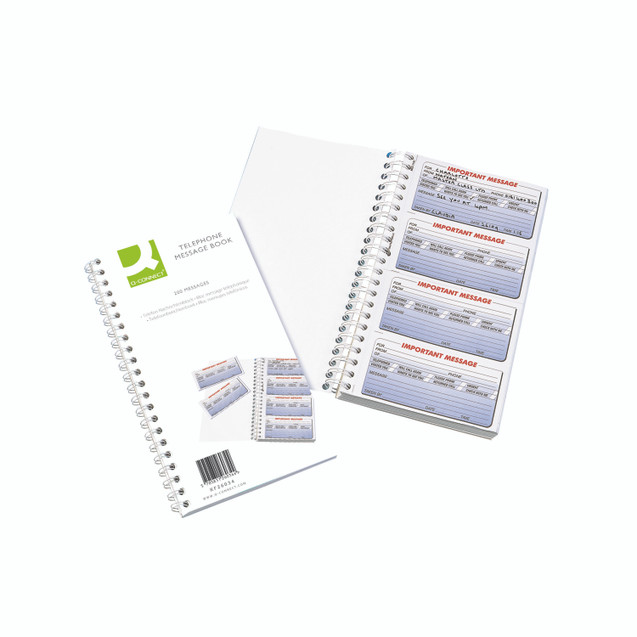 Q-Connect Tele Message Book 200 Msgs