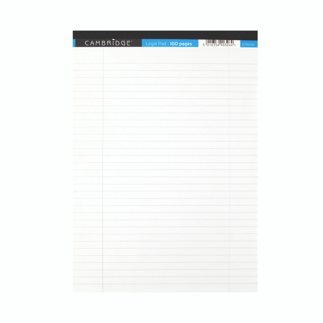 Cambridge Lgal Pad A4 70GSM WHT PK10