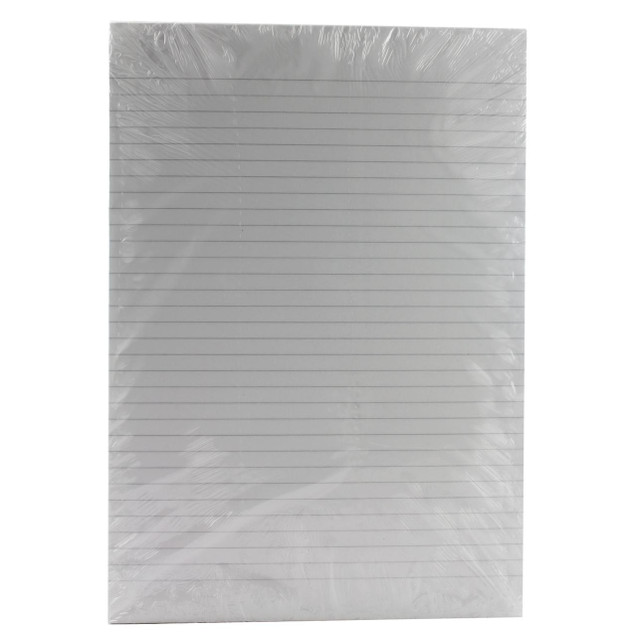 CW Office Cambridge A4 Memo Pad 80LF White PK5, lined white notepad in plastic cover.