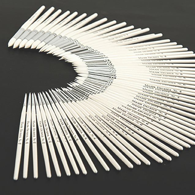 White Round Paint Brush WHT Hdl PK60