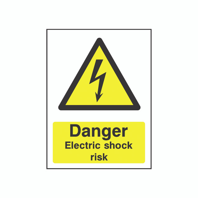 Signslab Elec Shock Risk Sign PVC A5