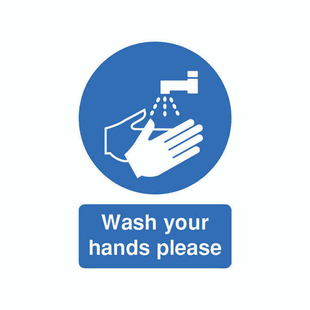 Signslab A5 Wash Yr Hands Please S/A